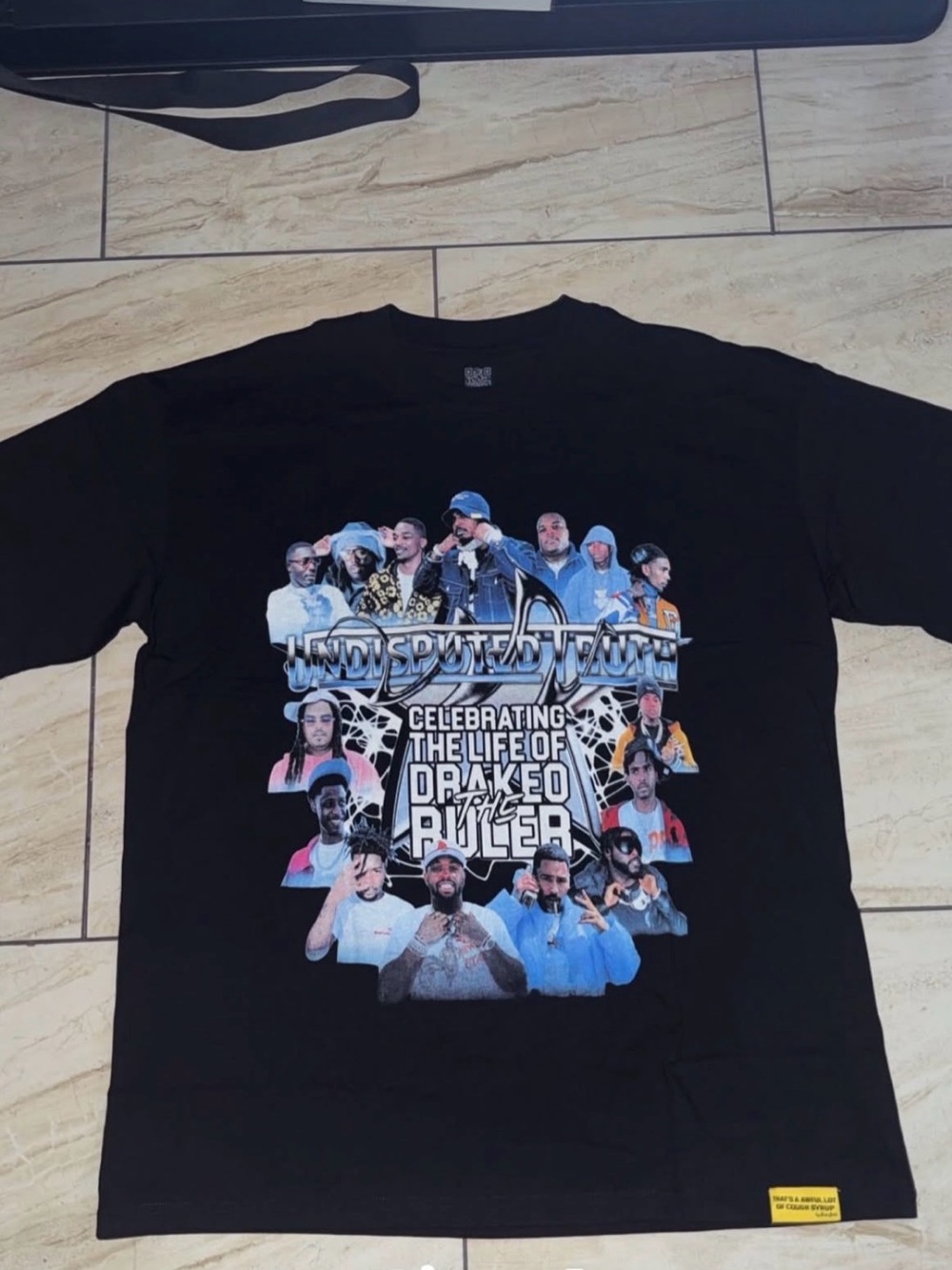 Black Short-Sleeve Drakeo Tribute Graphic Tee